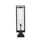 Z-Lite Dunbroch 1 Light Outdoor Pier Mounted Fixture, Black & Clear 584PHBS-SQPM-BK - alternate 6